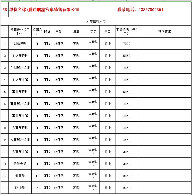 腾冲最新招聘信息概览，岗位概述与职业前景展望